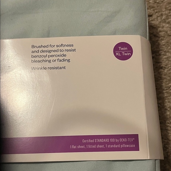 Room Essentials Microfiber Sheet Set in Light Blue - Picture 2 of 6